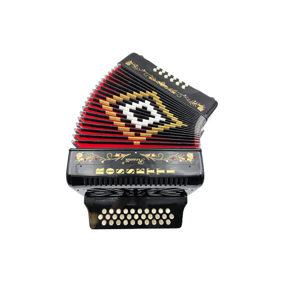 Rossetti 3112-FBE-BK 31 Button Diatonic Button Accordion - Key of FBE - Image 3