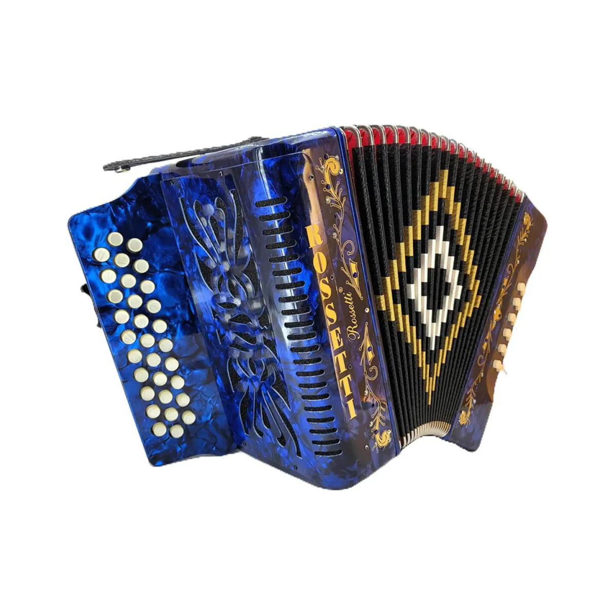 Rossetti 3112-GCF-BU 31 Button Diatonic Button Accordion - Key of GCF