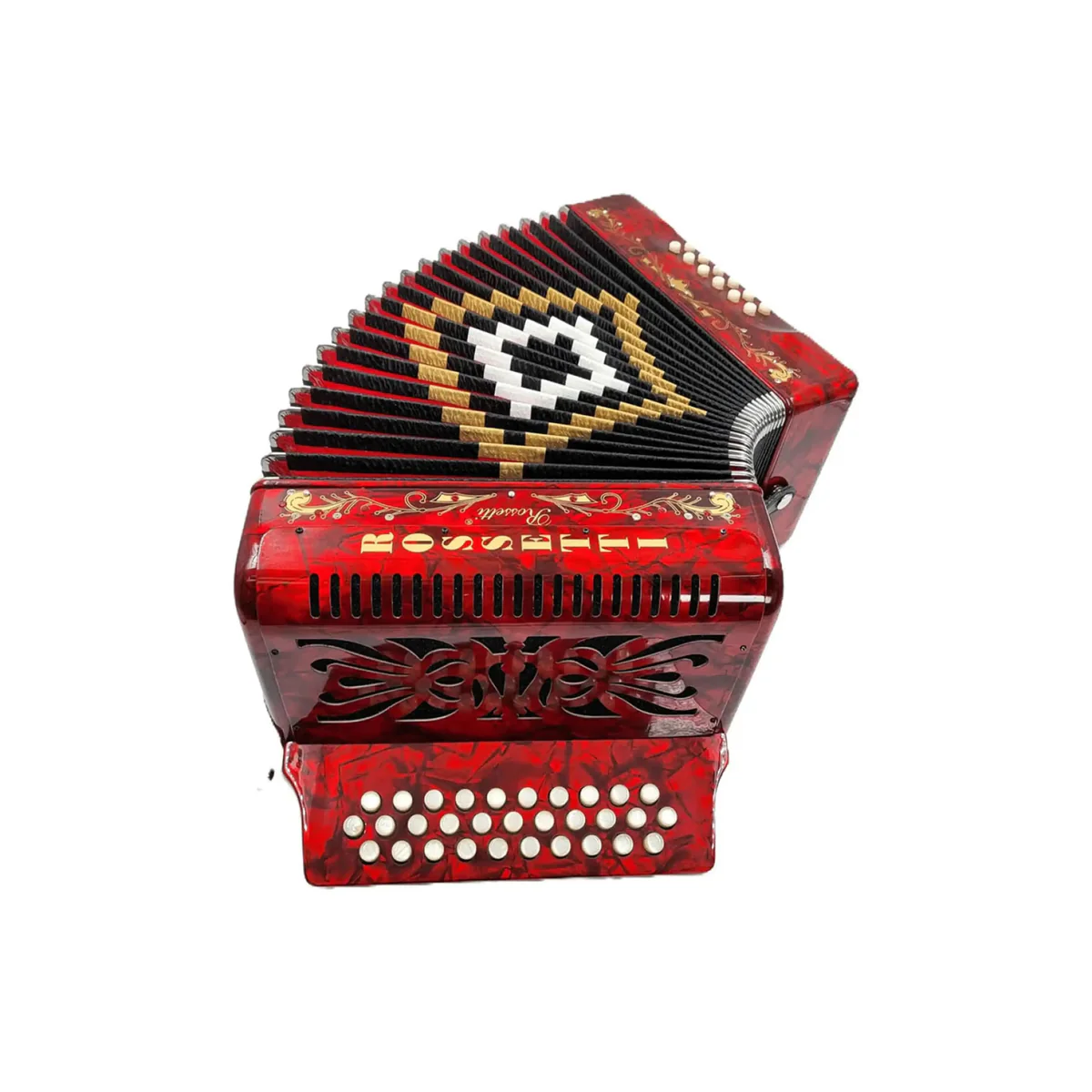 Rossetti 3112-GCF-RD 31 Button Diatonic Button Accordion - Key of GCF - Image 3