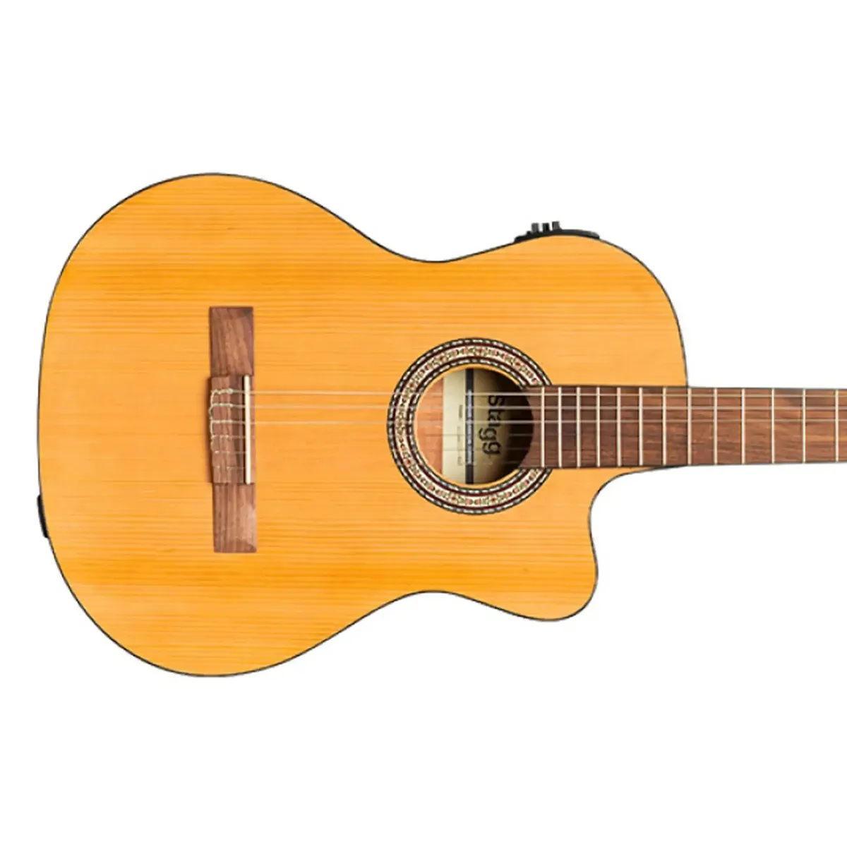 Stagg SCL60 TCE Acoustic-Electric Classical Guitar - Natural