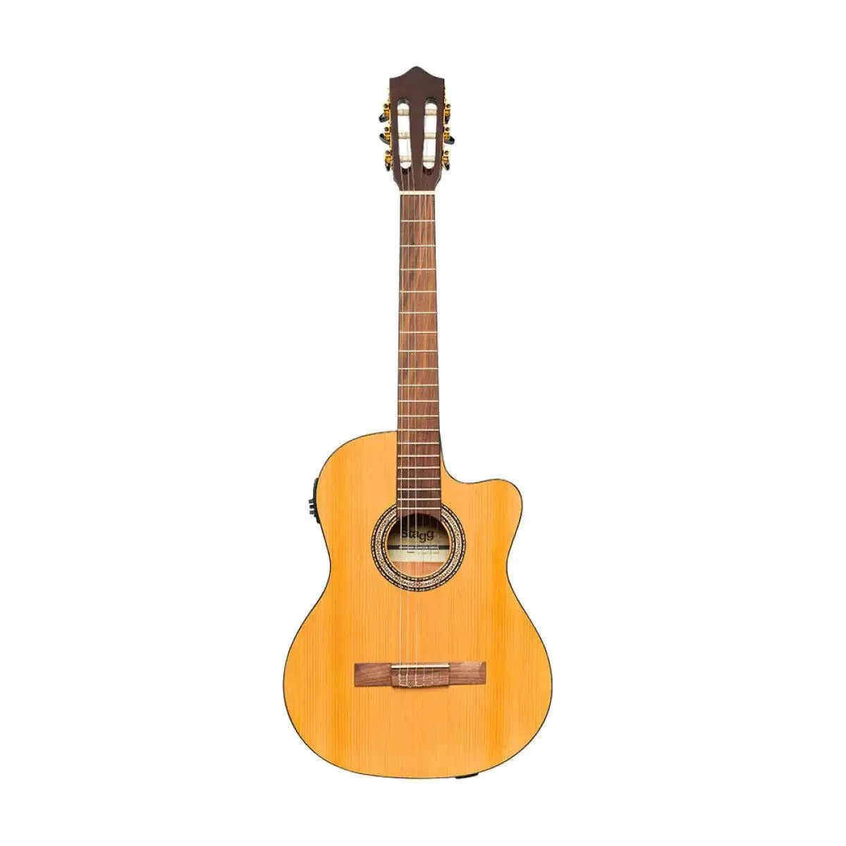 Stagg SCL60 TCE Acoustic-Electric Classical Guitar - Natural - Image 3