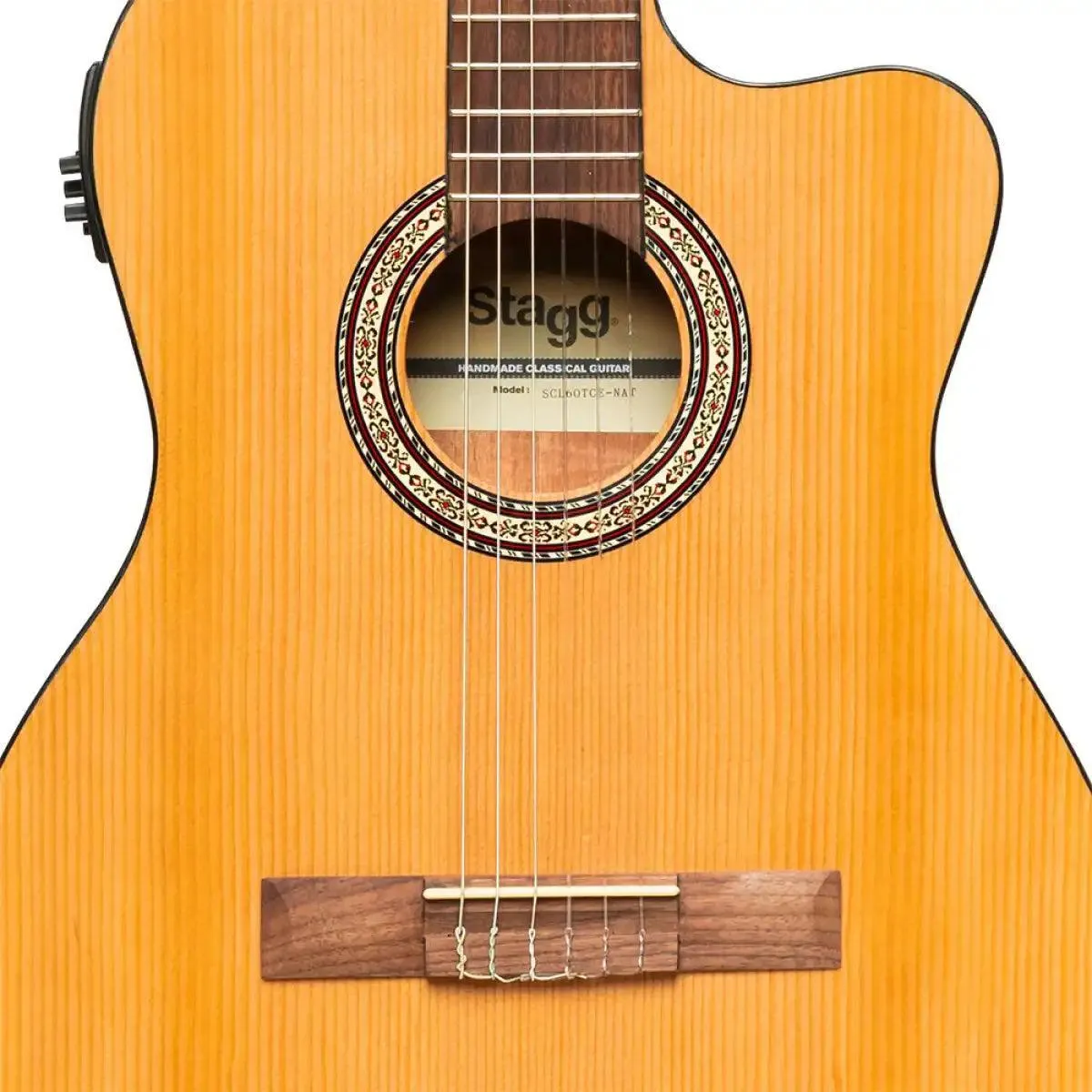 Stagg SCL60 TCE Acoustic-Electric Classical Guitar - Natural - Image 5