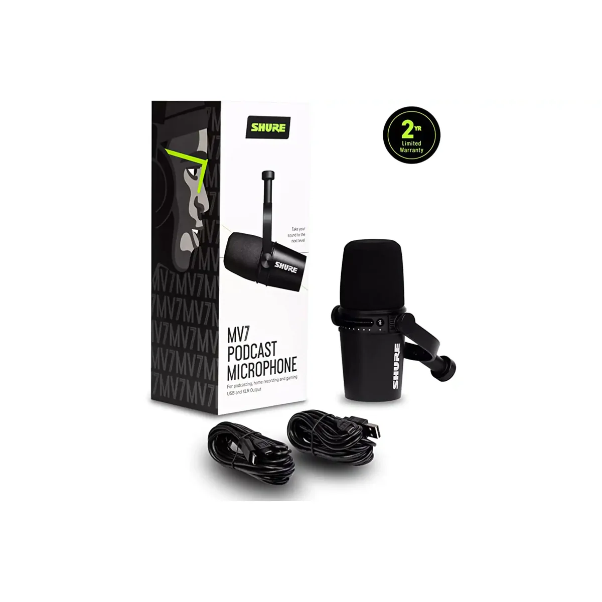 Shure MV7 USB Podcast Microphone - Black - Image 2