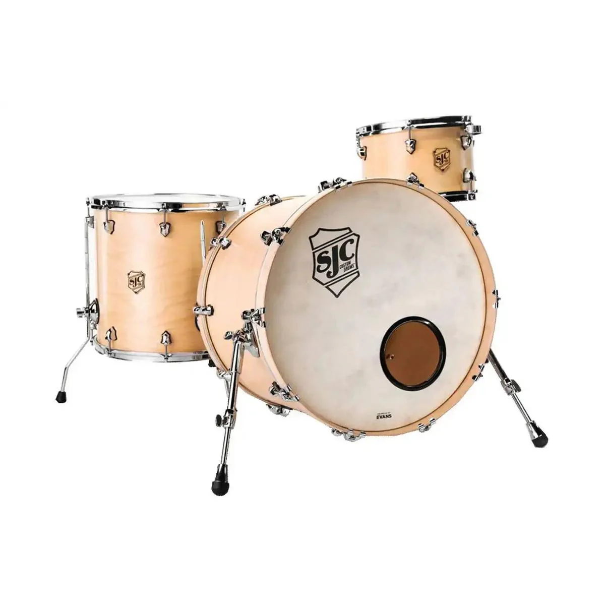 SJC T22K322NACH 3-Piece Tour Series Shell Pack - Natural - Image 2