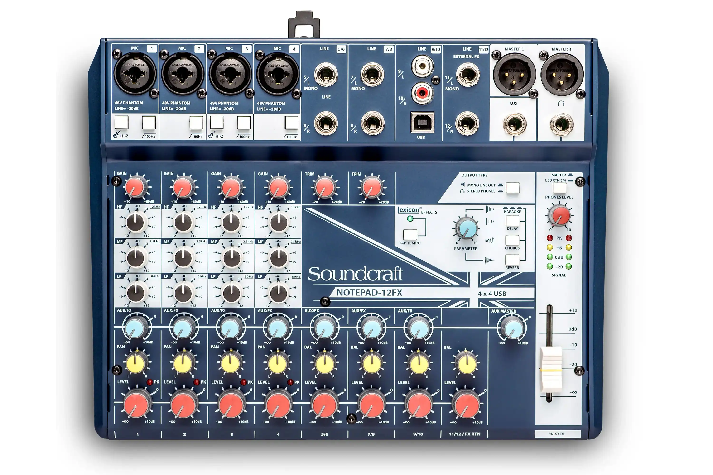 Soundcraft NOTEPAD-12FX Small-Format Analog Mixing Console w/ USB I/O & Lexicon Effects