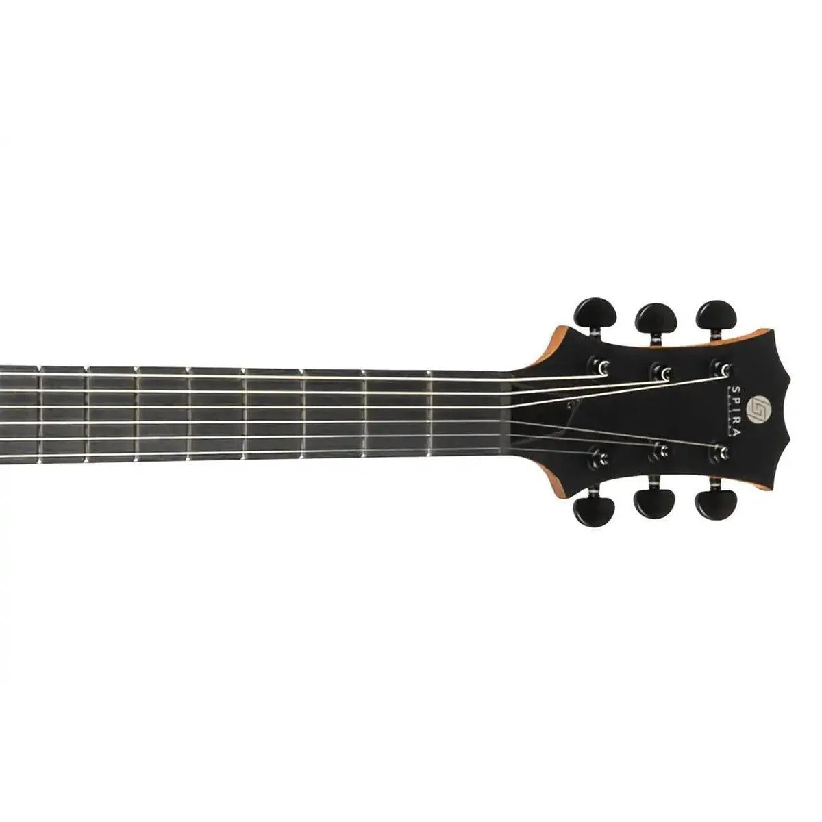 Spira L-400 MBK Satin Black Solid Body Electric Guitar - Image 5