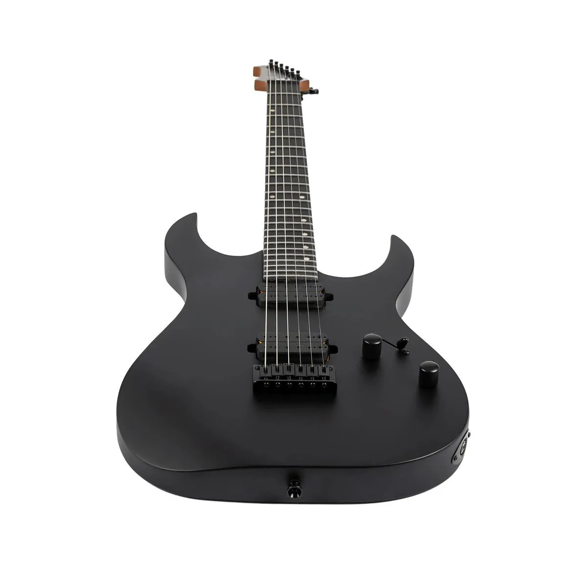 Spira S-400 MBK Satin Black Solid Body Stratocaster Electric Guitar - Image 4