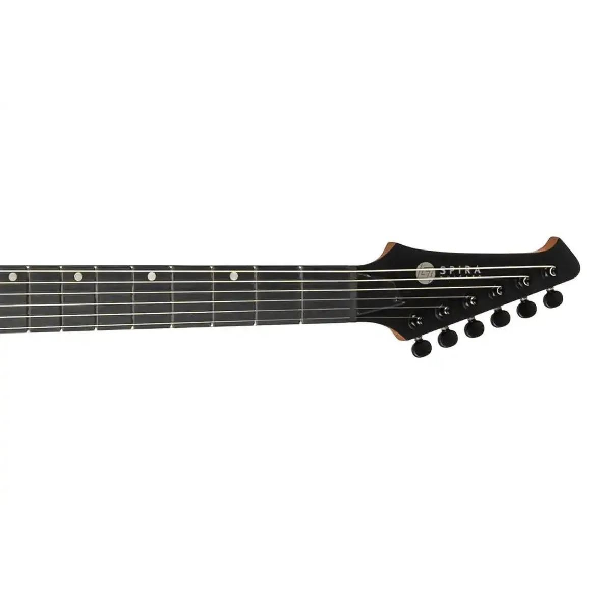 Spira S-400 MBK Satin Black Solid Body Stratocaster Electric Guitar - Image 5