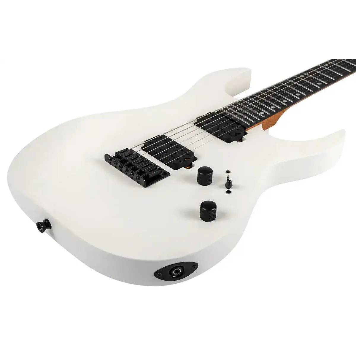Spira S-400 MWH Satin White Solid Body Stratocaster Electric Guitar - Image 3