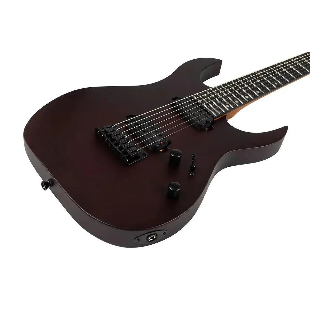 Spira S-407 MWR Wine Red Solid Body 7-String Stratocaster Electric Guitar - Image 3