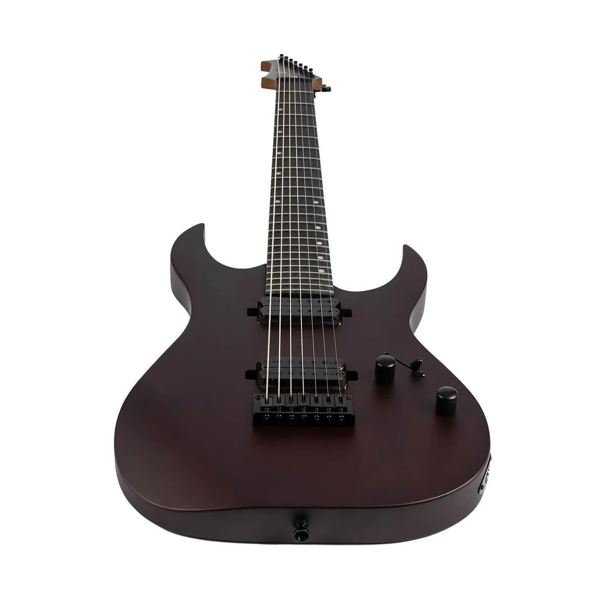 Spira S-407 MWR Wine Red Solid Body 7-String Stratocaster Electric Guitar - Image 4