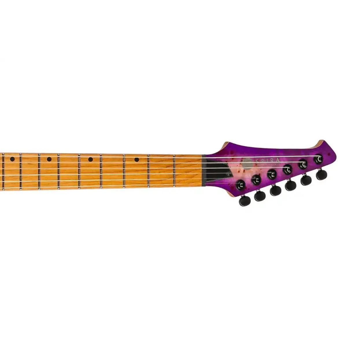 Spira S-450 TPP Transparent Purple Solid Body Stratocaster Electric Guitar - Image 5
