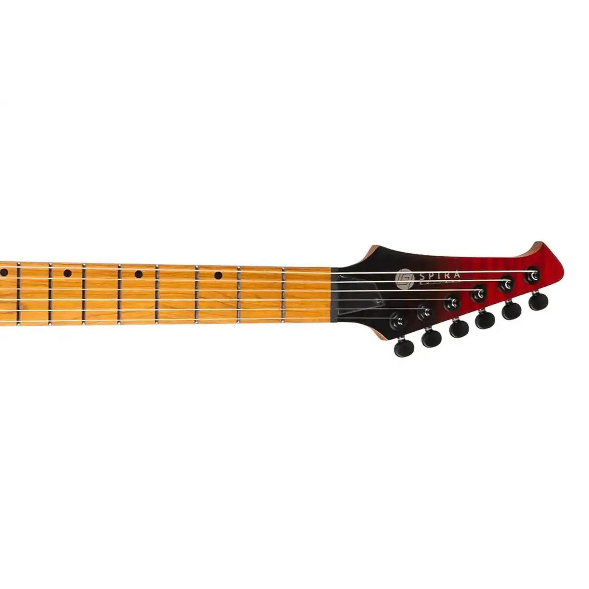 Spira S-450 TRD Transparent Red & Black Solid Body Stratocaster Electric Guitar - Image 5