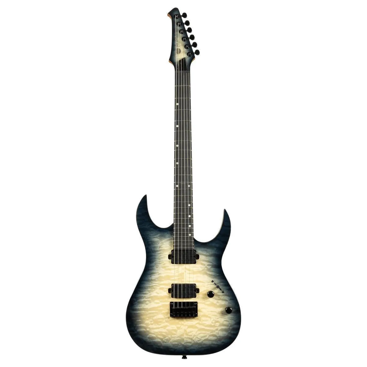 Spira S-500 QGY E Transparent Grey Solid Body Stratocaster Electric Guitar - Image 4