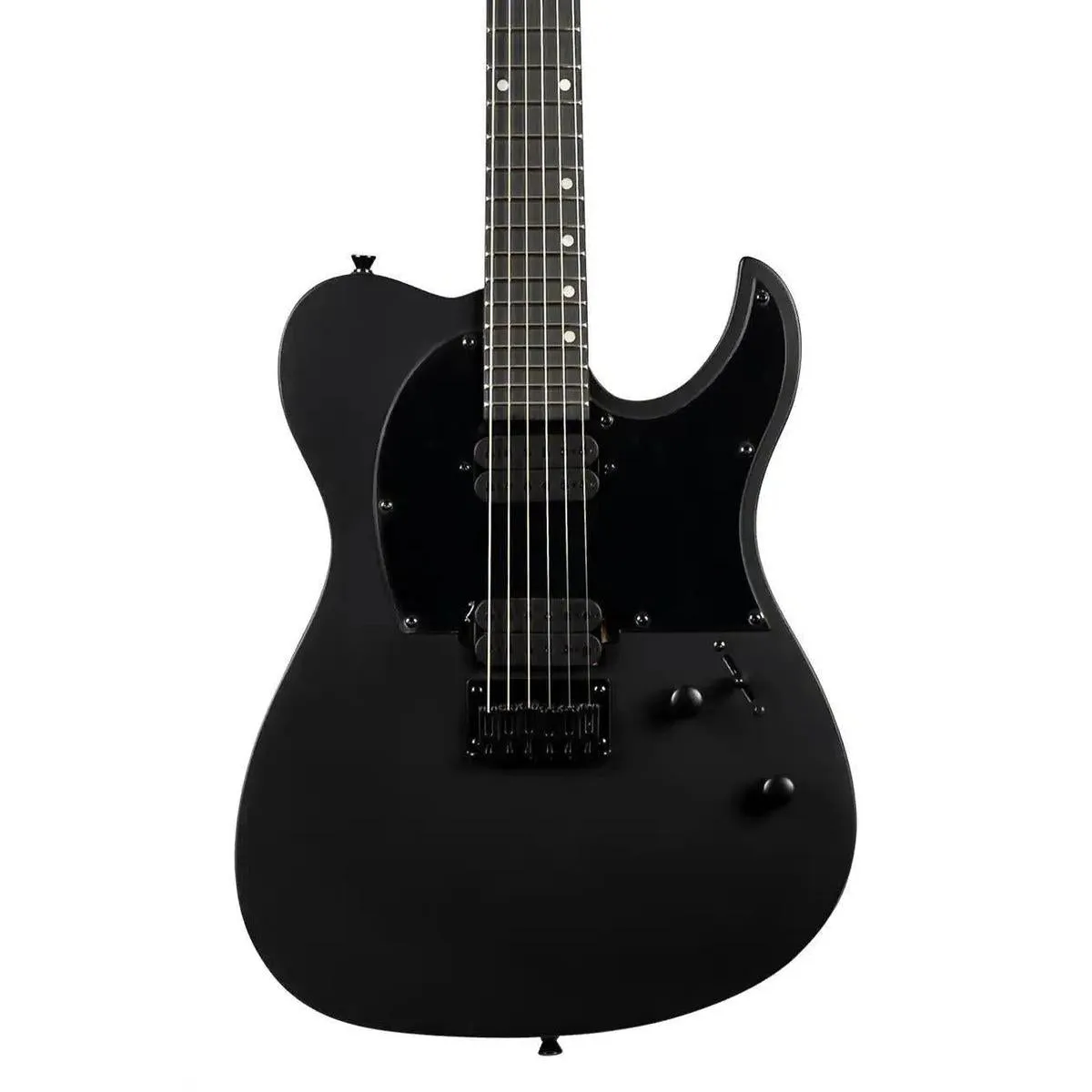 Spira T-400 MBK Satin Black Solid Body Telecaster Electric Guitar