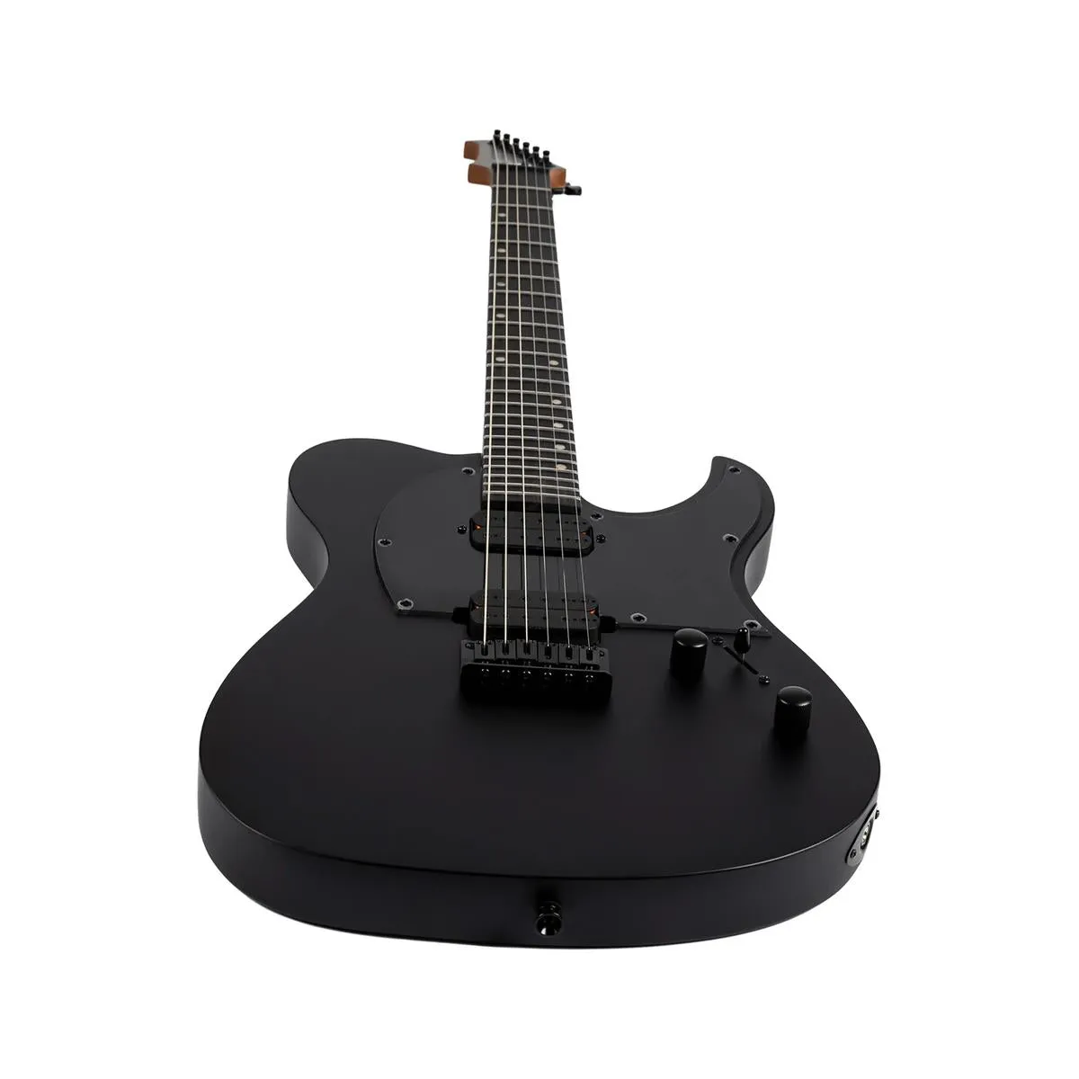 Spira T-400 MBK Satin Black Solid Body Telecaster Electric Guitar - Image 4