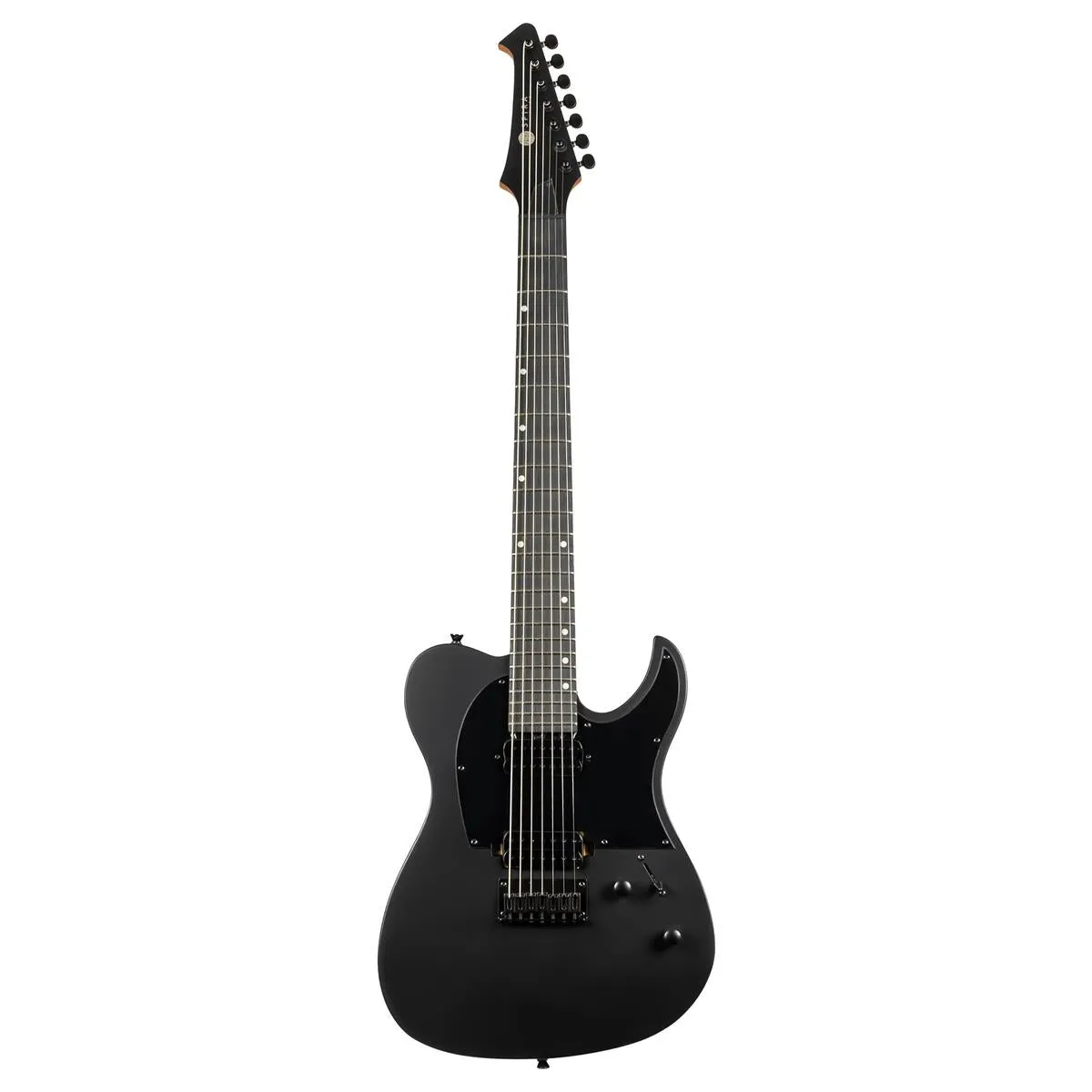 Spira T-407 MBK Solid Body Black T-Style 7-String Electric Guitar - Image 4