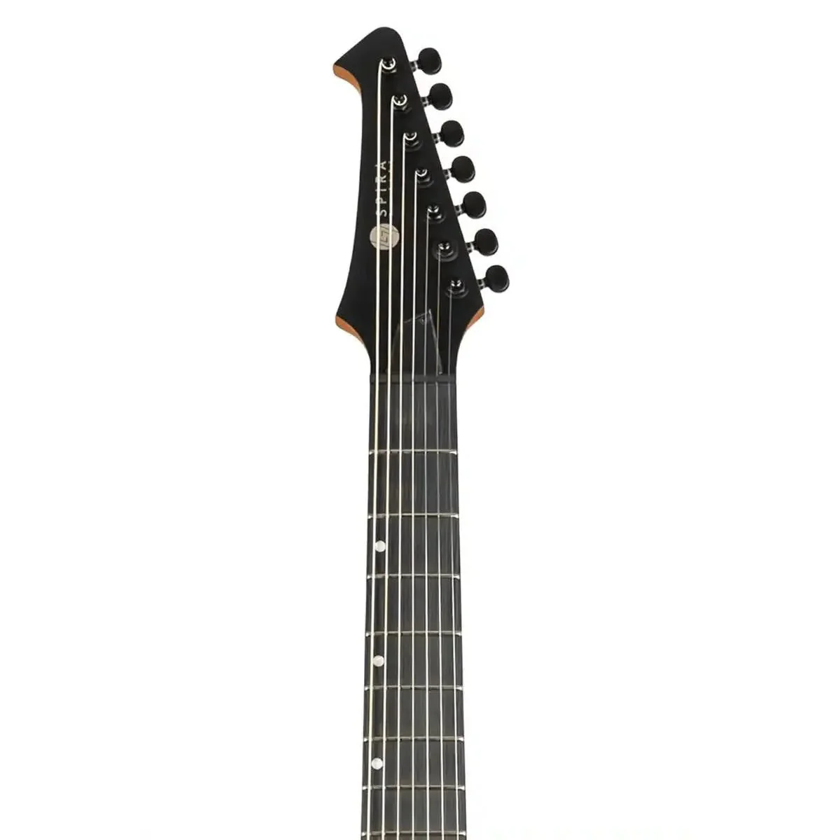 Spira T-407 MBK Solid Body Black T-Style 7-String Electric Guitar - Image 5