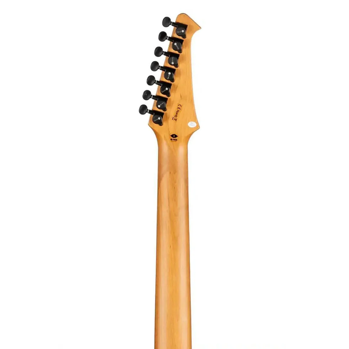 Spira T-407 MBK Solid Body Black T-Style 7-String Electric Guitar - Image 6