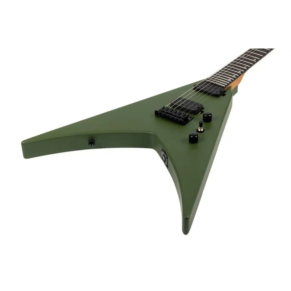 Spira V-400 MGR Satin Green Solid Body Flying V Electric Guitar - Image 3