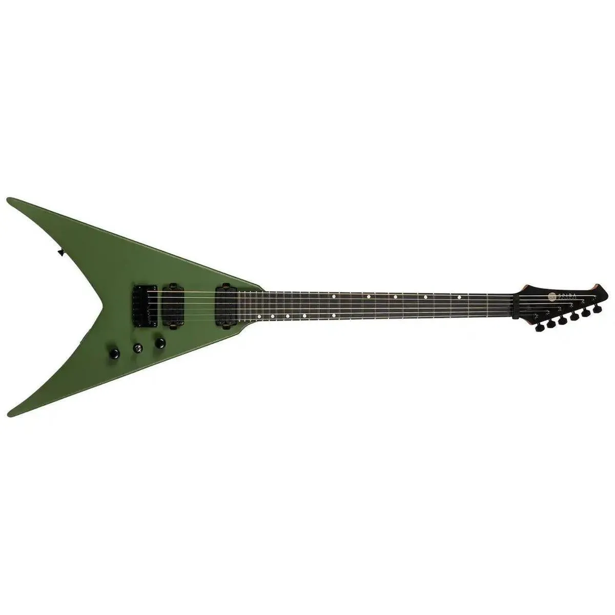 Spira V-400 MGR Satin Green Solid Body Flying V Electric Guitar - Image 4