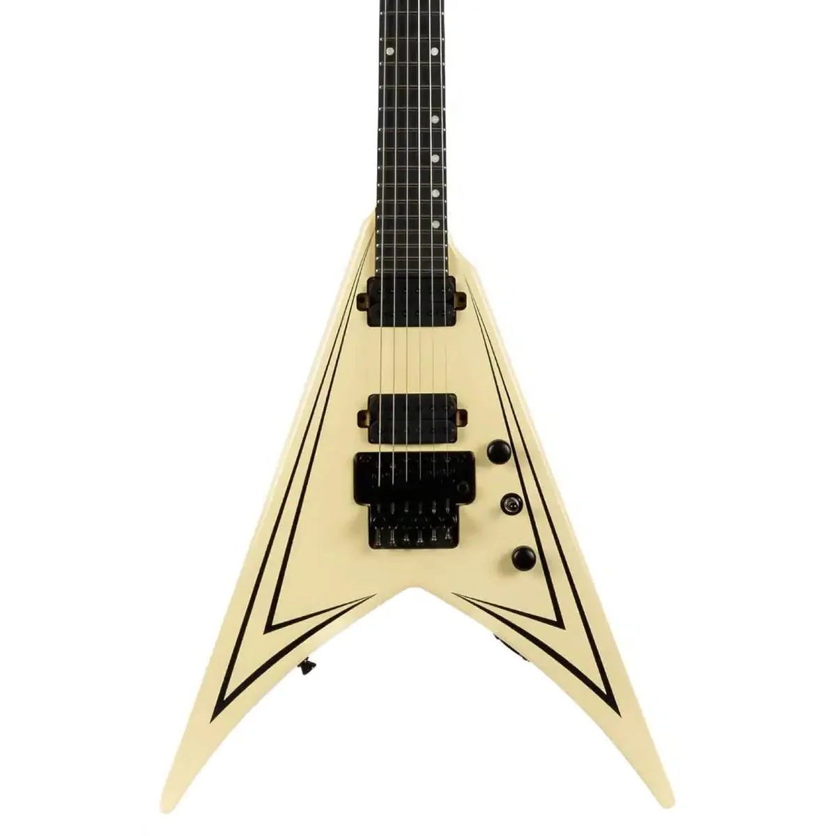 Spira V-420 AWH Antique White with Pinstripe Solid Body Flying V Electric Guitar
