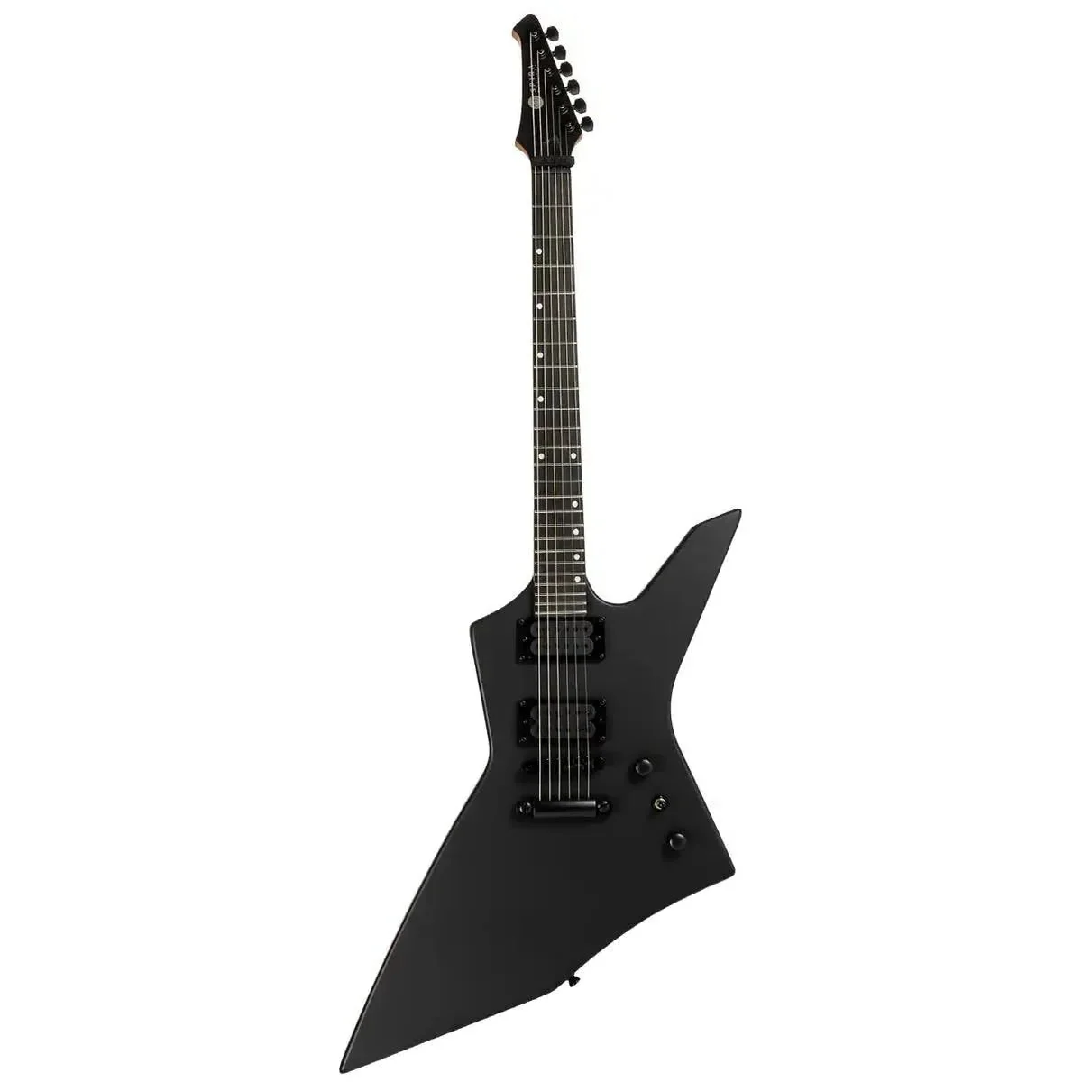 Spira X-400 MBK Satin Black Solid Body Offset Electric Guitar - Image 4