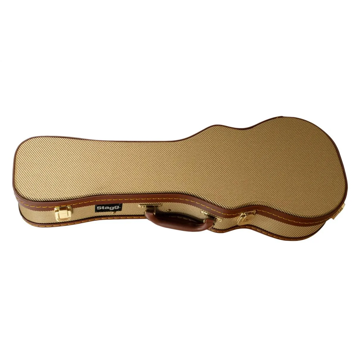 Stagg GCX-UKS GD Vintage Gold Hardshell Ukulele Case - SOPRANO