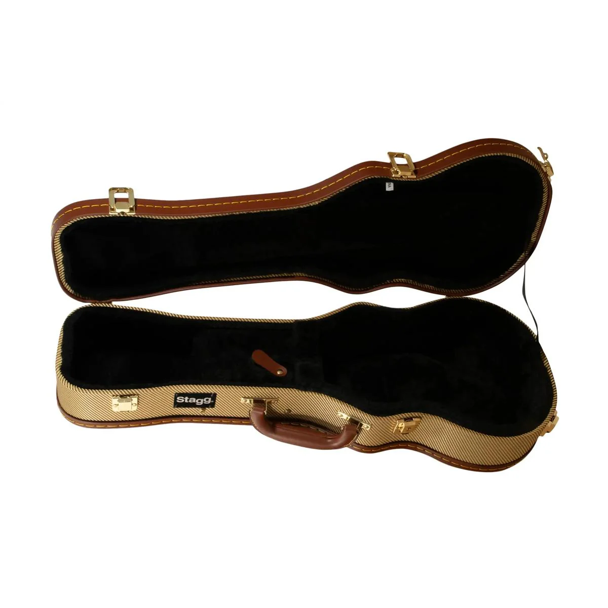 Stagg GCX-UKS GD Vintage Gold Hardshell Ukulele Case - SOPRANO - Image 2
