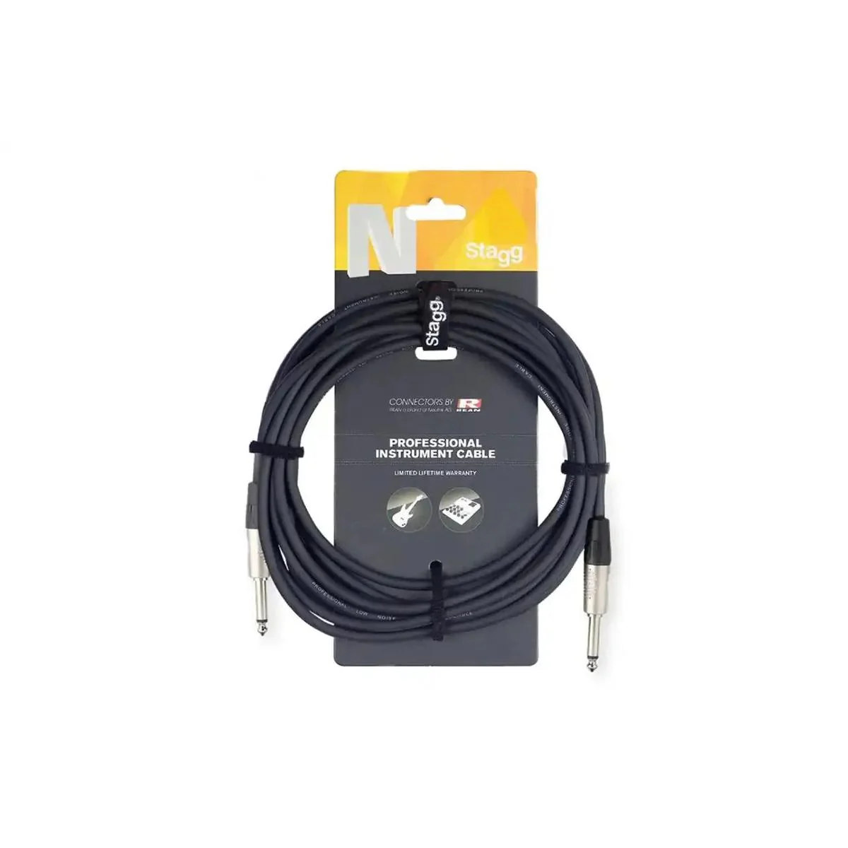 Stagg NGC3R N-Series 1/4 Inch Instrument Cable - 10 Feet
