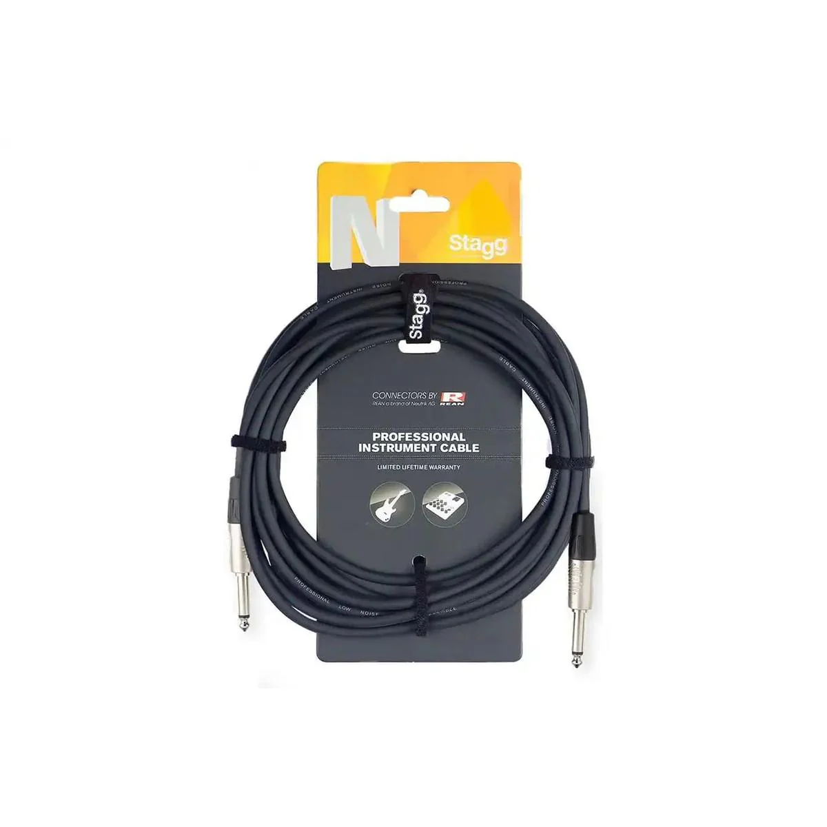 Stagg NGC6R N-Series 1/4 Inch Instrument Cable - 20 Feet