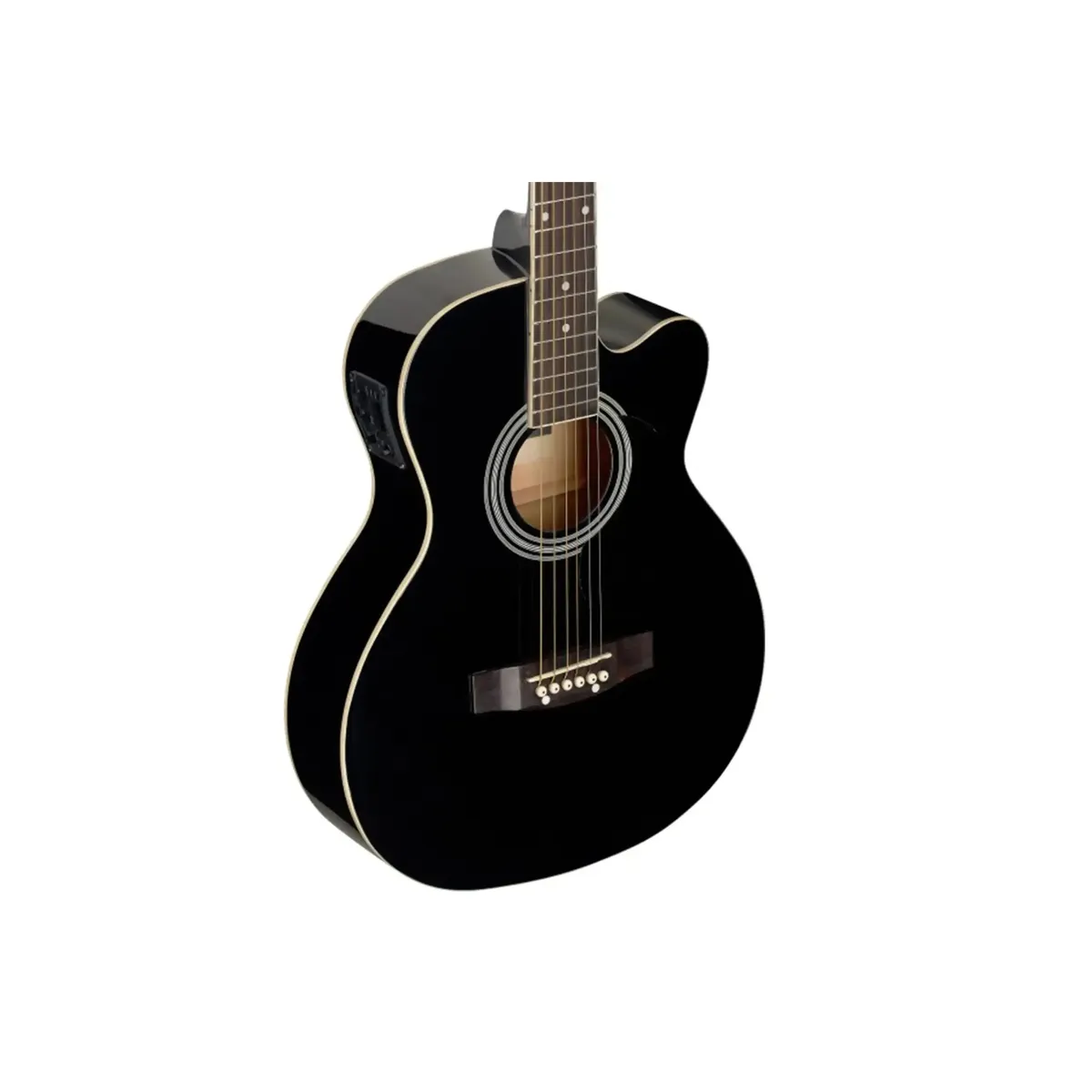 Stagg SA20ACE Auditorium Acoustic-Electric Guitar - Black