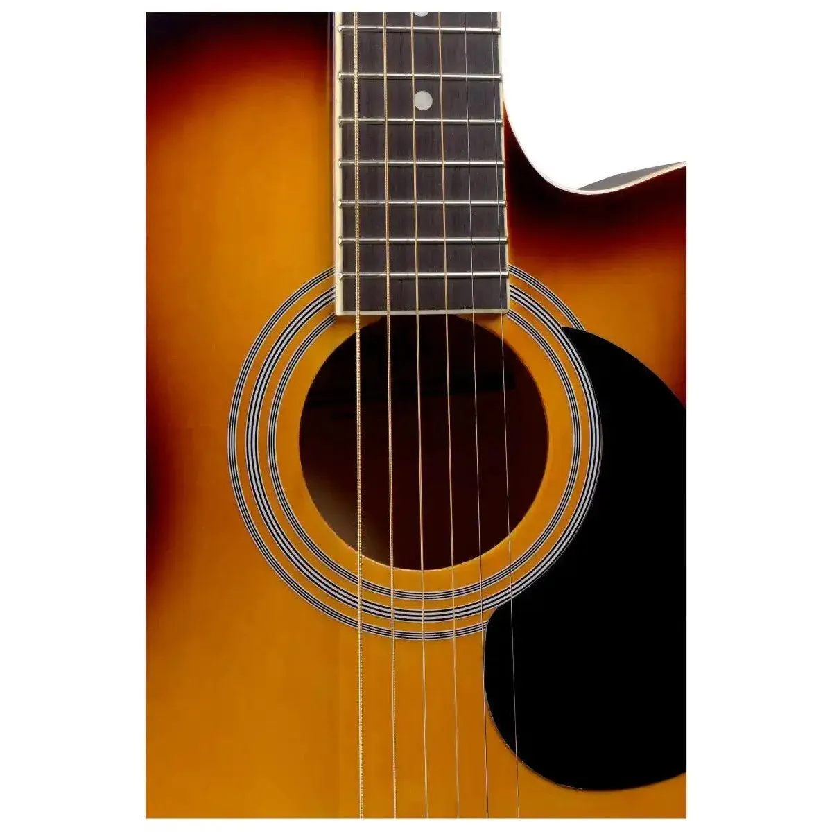 Stagg SA20ACE Auditorium Acoustic-Electric Guitar - Sunburst - Image 3