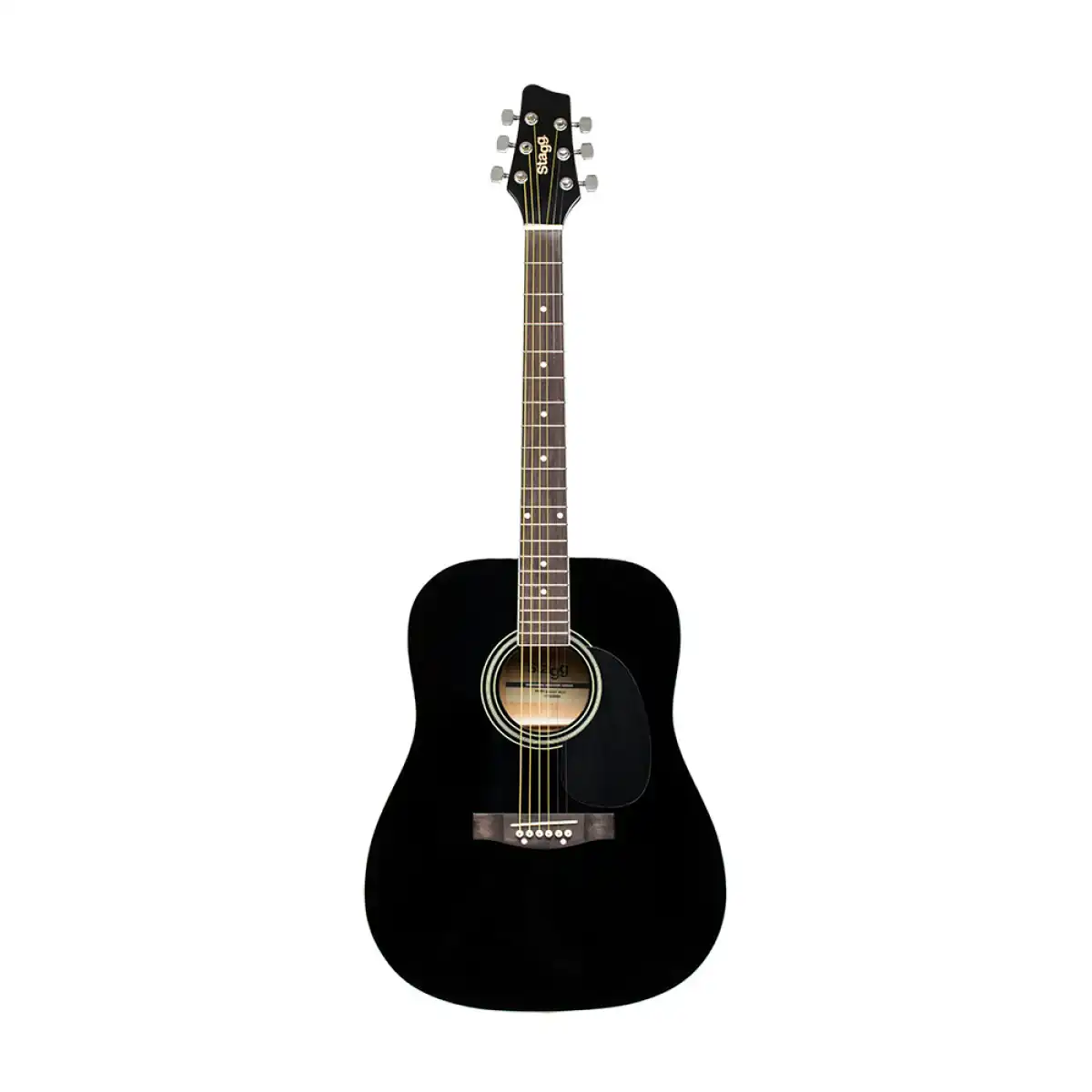 Stagg SA20D Dreadnought Acoustic Guitar - Black - Image 3
