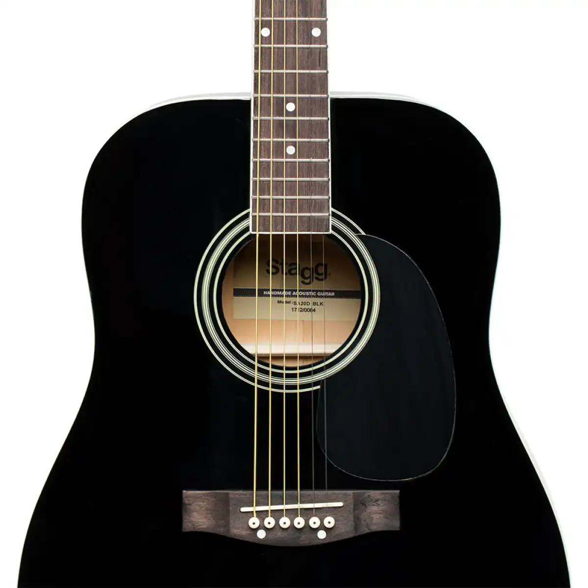 Stagg SA20D Dreadnought Acoustic Guitar - Black - Image 5