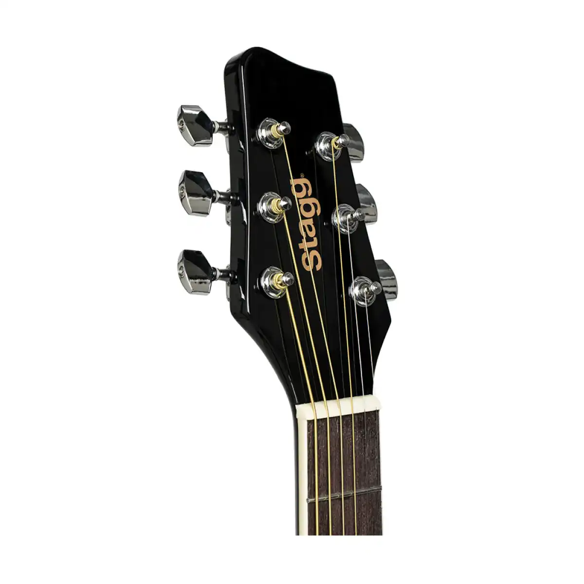 Stagg SA20D Dreadnought Acoustic Guitar - Black - Image 6