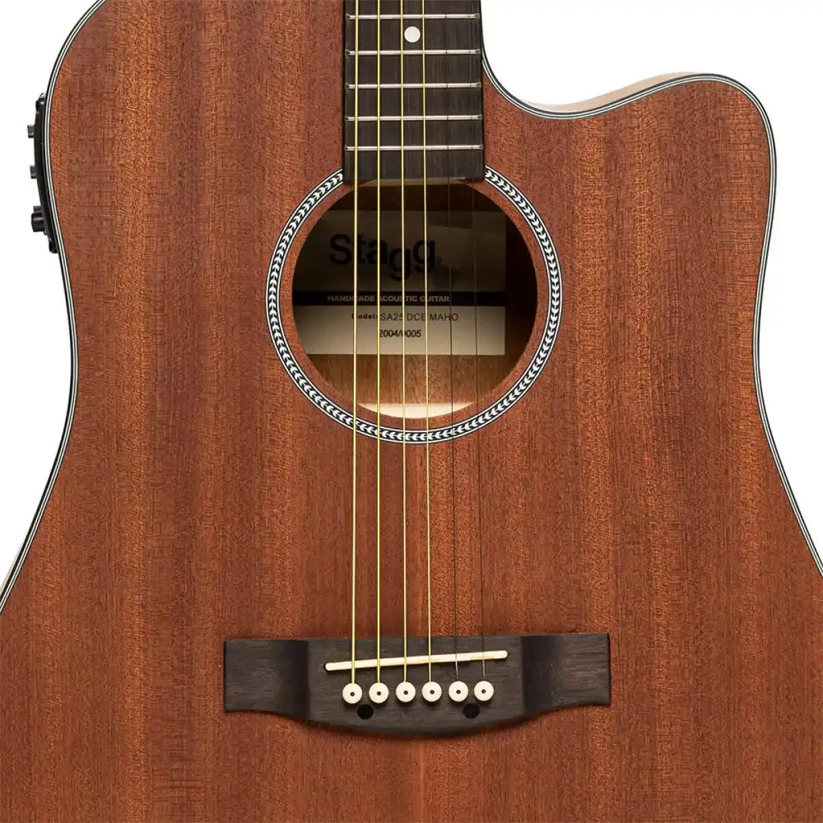 Stagg SA25 DCE Acoustic-Electric Dreadnought Guitar - Image 5