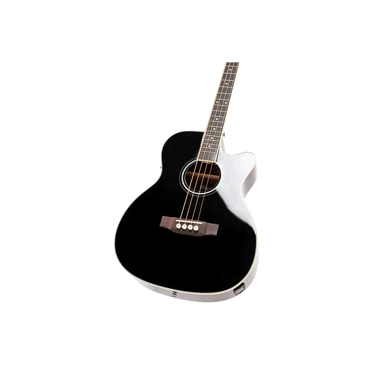 Stagg SA40BASS ACE-BK Acoustic-Electric Jumbo Bass Guitar with Cutaway - Image 4