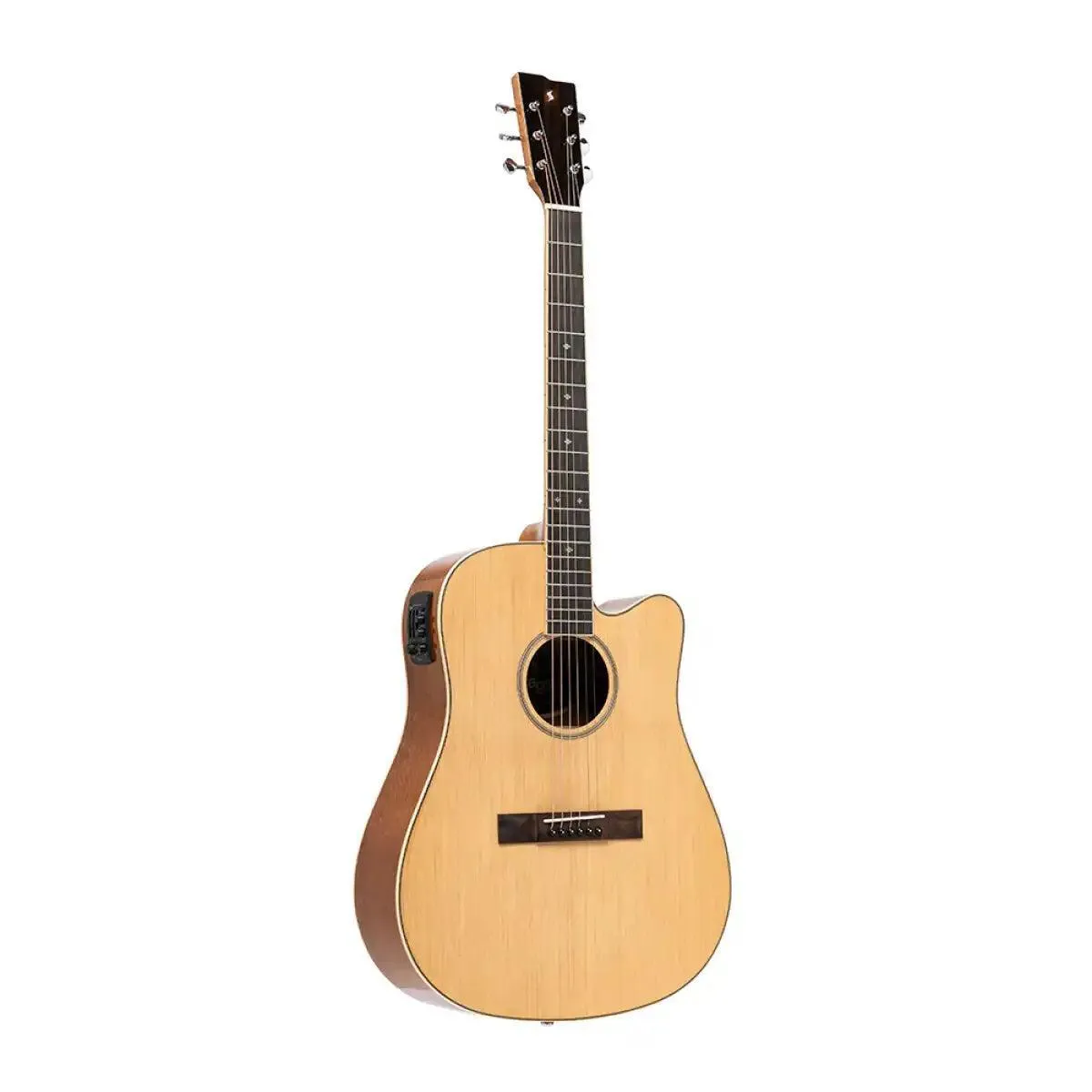Stagg SA45 DCE-LW Series 45 Dreadnought Acoustic-Electric Guitar - Image 3