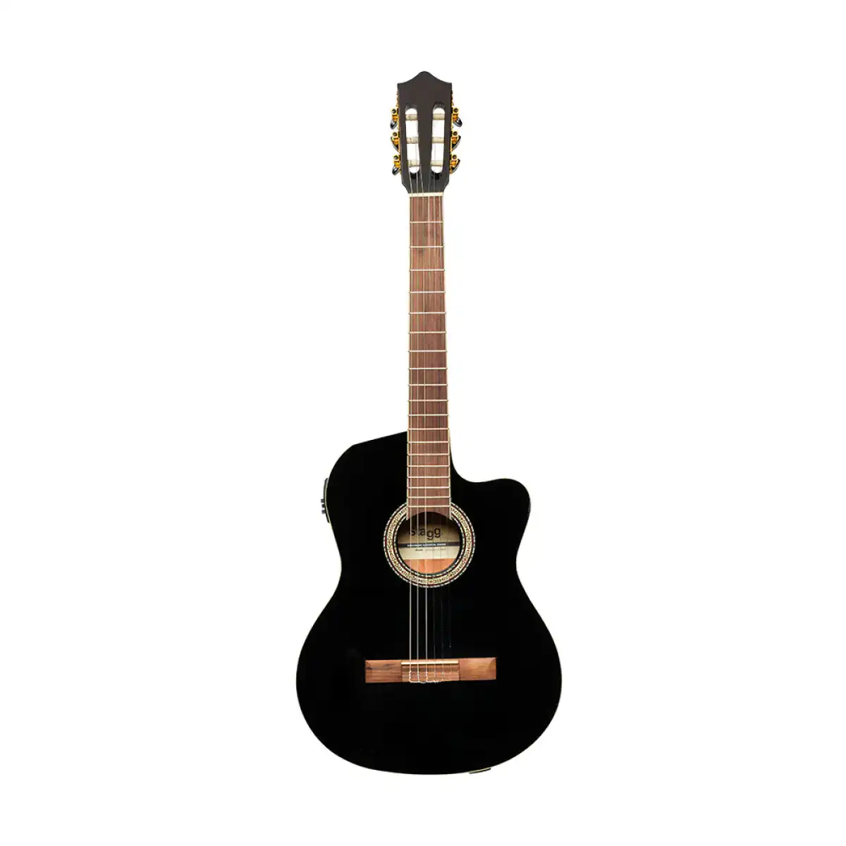 Stagg SCL60 TCE Acoustic-Electric Classical Guitar - Black - Image 3