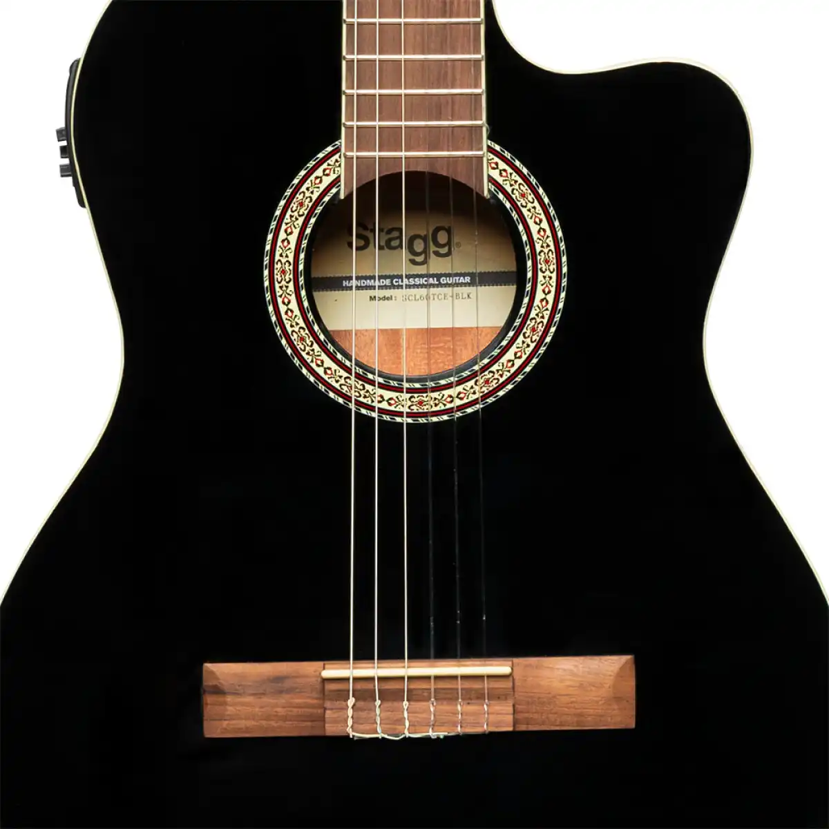 Stagg SCL60 TCE Acoustic-Electric Classical Guitar - Black - Image 5