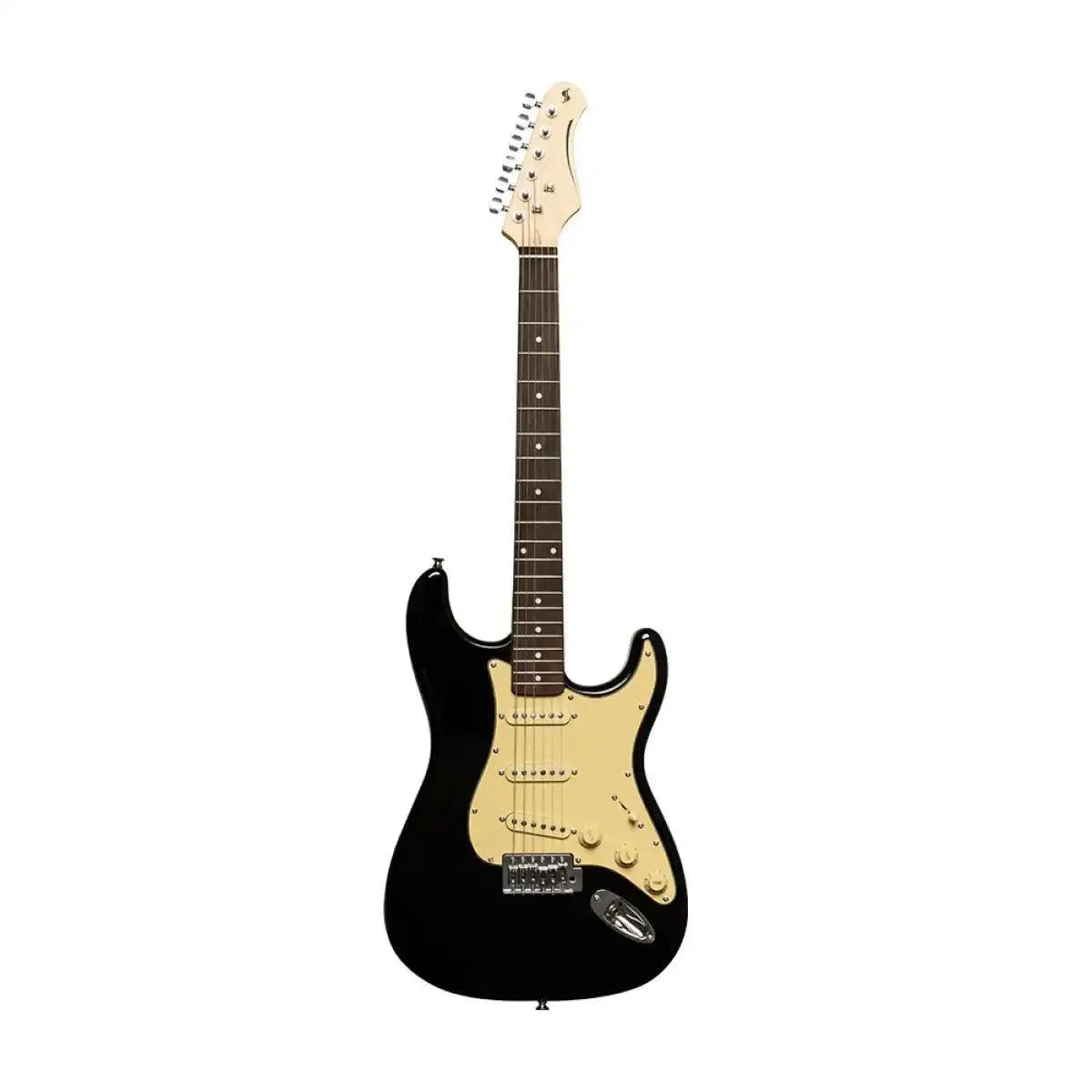 Stagg SES-30 Standard "S" Electric Guitar - Black - Image 3