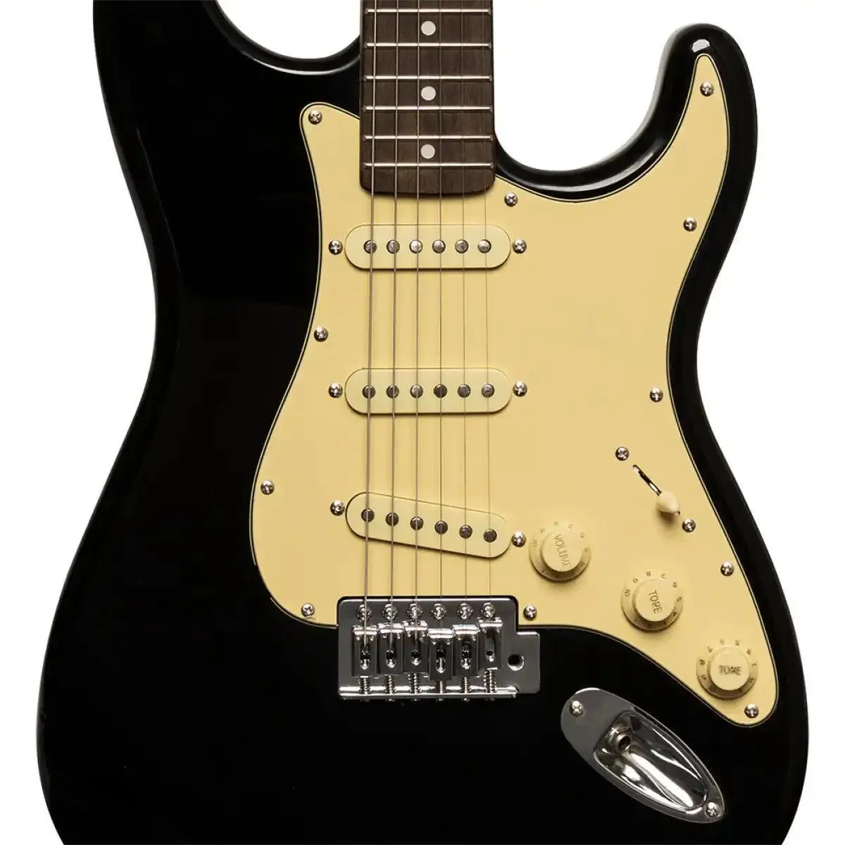 Stagg SES-30 Standard "S" Electric Guitar - Black - Image 5