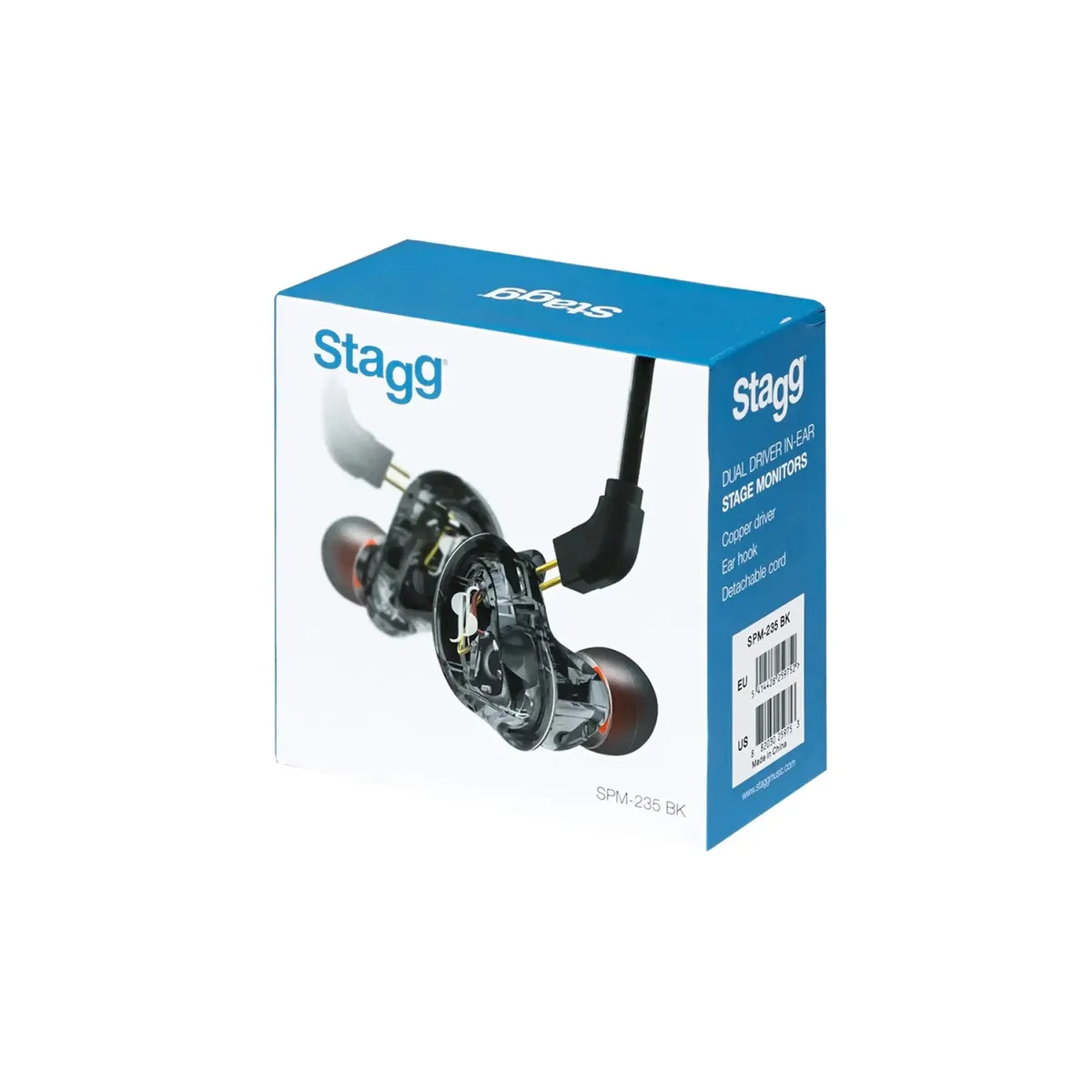 Stagg SPM-235 BK High-Resolution Sound-Isolating In-Ear Monitor - Black - Image 8
