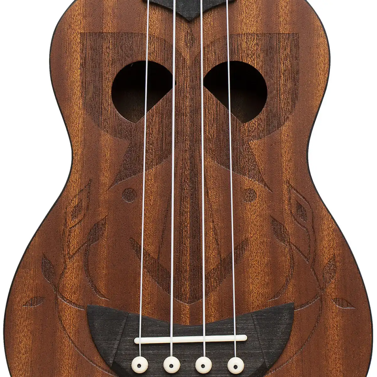 Stagg US-TIKI-EH Sapele Tiki Series Soprano Ukulele - Image 4
