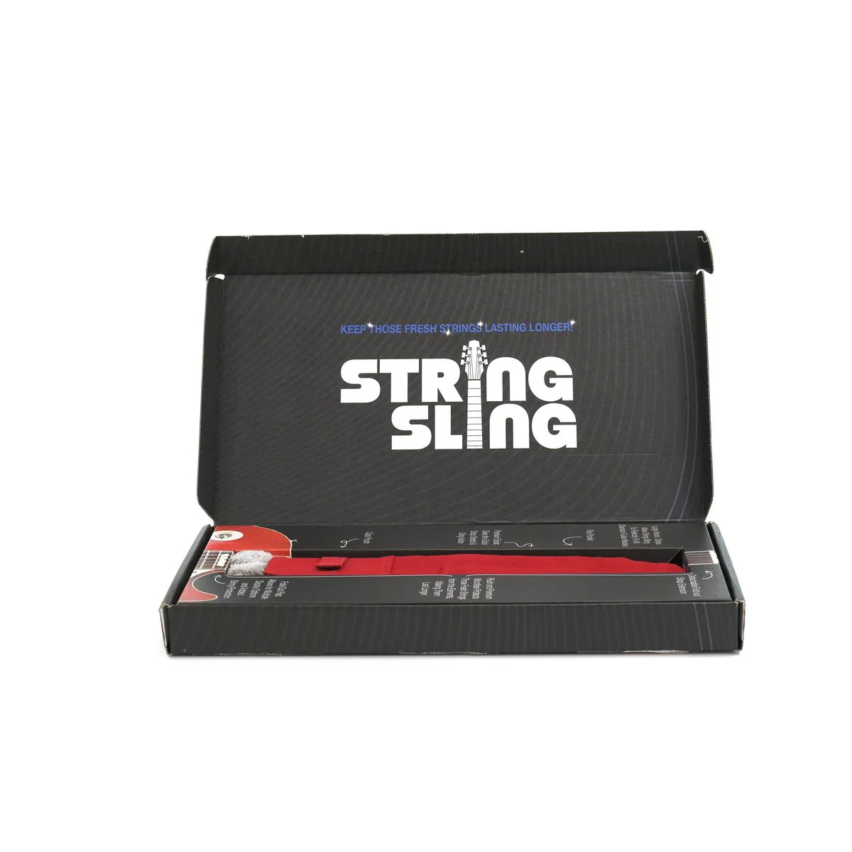 String Sling with Pick Pocket and Capo Pouch - Red