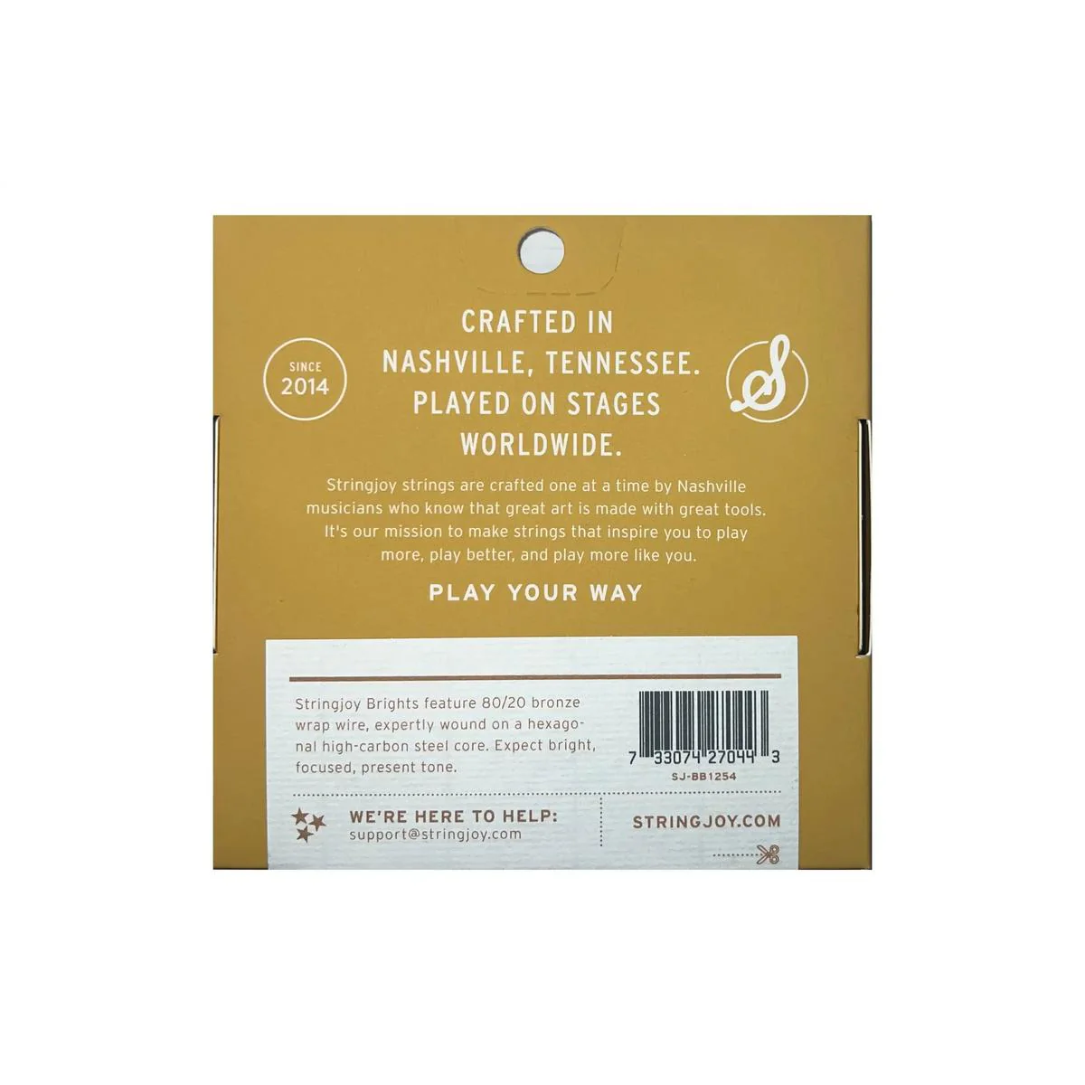 Stringjoy Brights 80/20 Bronze Acoustic Guitar Strings - Balanced Light- .012-.054 - Image 2