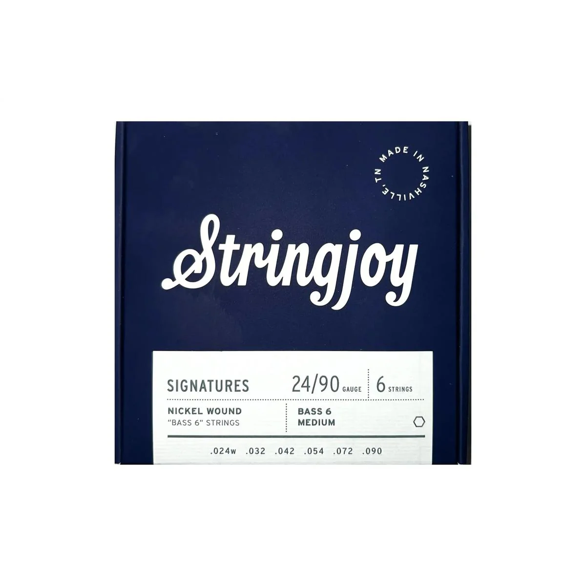 Stringjoy Signatures SJ-BV12490 Nickel Wound Bass VI Guitar Strings - Balanced Medium .024-.090