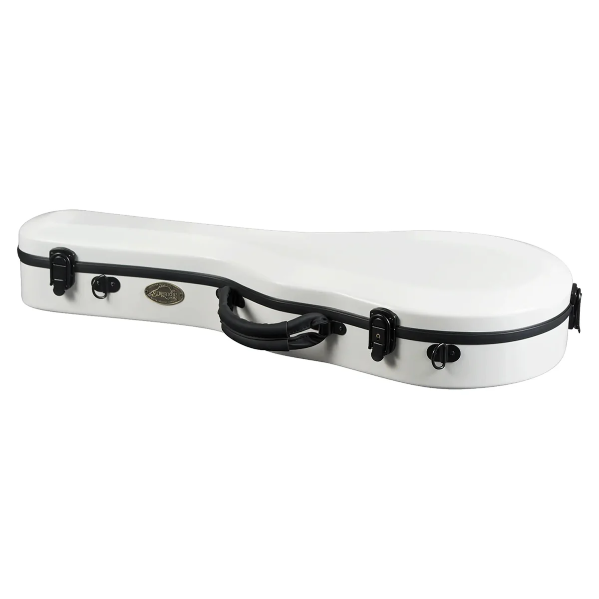Superior CF-1520W Deluxe Fiberglass F Model Mandolin Case – White
