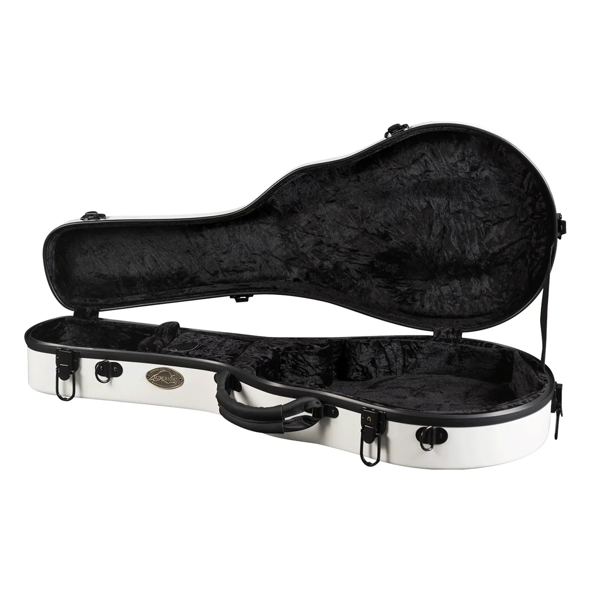 Superior CF-1520W Deluxe Fiberglass F Model Mandolin Case – White - Image 2